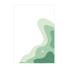 Vector design layout for flyers, cards, posters. Vertical banner with abstract image