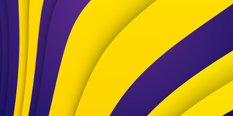 Obraz premium Abstract purple yellow orange vector background with wave stripes. Vector abstract purple background. Polygon wave in purple vector gradient background