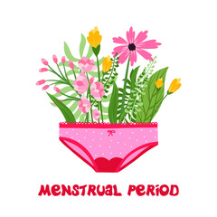 menstrual period. women's underwear. Feminine hygiene