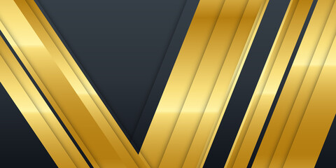 Obraz premium Abstract gold lines background with glow effect. Gold bar abstract metal background with light. Abstract gold lines on black background. black and gold abstract background 