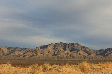 Rolling sand dune hills in the desert