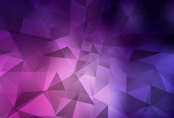 Dark Pink vector gradient triangles template.