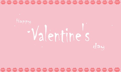 Happy Valentine's Day. Vector romantic pink background.