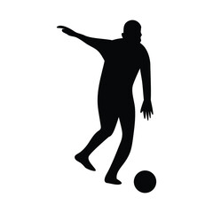 Football, Soccer Silhouette Vector Design Illustration