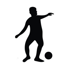 Football, Soccer Silhouette Vector Design Illustration