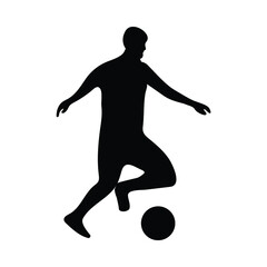 Fototapeta na wymiar Football, Soccer Silhouette Vector Design Illustration