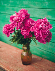 peonies in a vase