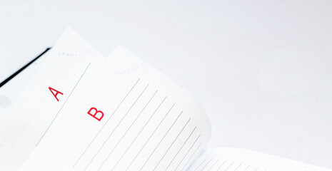 Fototapeta na wymiar Office workplace with supplies and reports. You can use in business, marketing and other concepts. banner. copy space