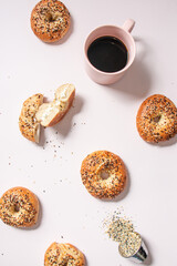 breakfast with coffee and croissant