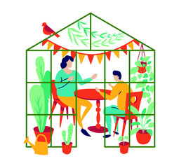 Greenhouse illustration