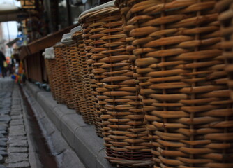 baskets near the street