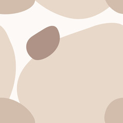 Soft Neutral Organic Shapes Seamless Pattern