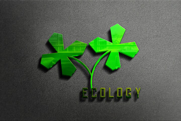 3d ecology concept logo design