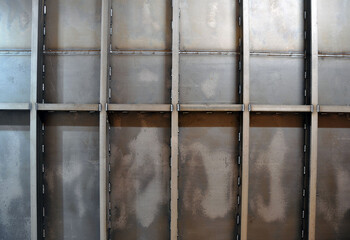 The wall of a welded metal container.