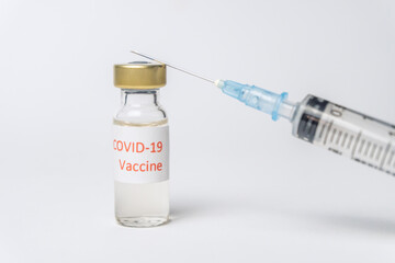Vaccine and syringe injection. prevention,immunization and treatment from corona virus infection