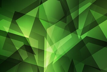 Dark Green vector abstract mosaic pattern.