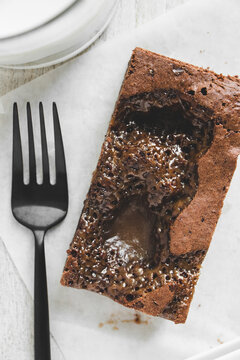 Salted Caramel Brownie Close Up 