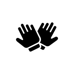 Gloves vector icon style illustration in solid. EPS 10 File