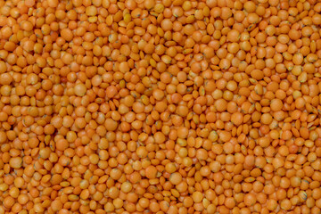Raw green lentil background pattern and texture