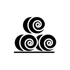 Hay Ball vector icon style illustration in solid. EPS 10 File