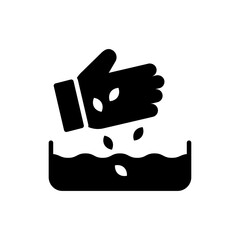 Seed Sowing vector icon style illustration in solid. EPS 10 File