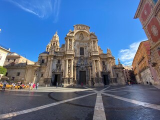 La plaza de la catedral de Murcia 
