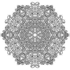 Vector abstract floral ethnic ornamental illustration