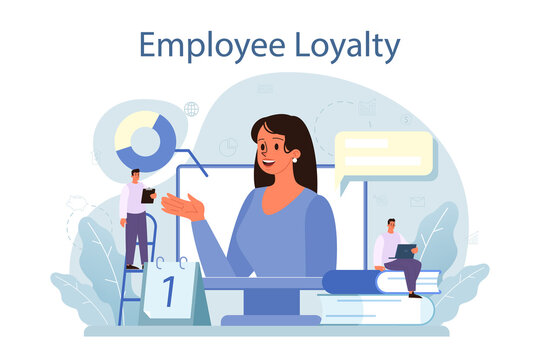 Employee loyalty concept. Staff management, empolyee development