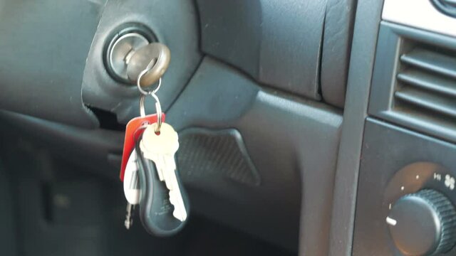 Car keys in 4k slow motion 60fps
