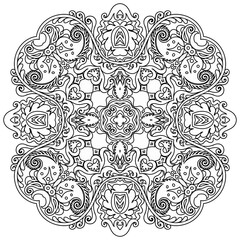 Vector abstract floral ethnic ornamental illustration