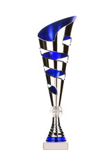 Beautiful gold cup on isolated background for the first place