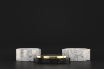 Marble Stage Podium Platform for Product 3D render