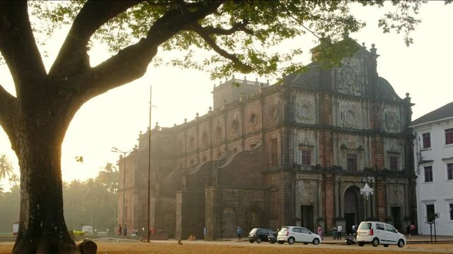Basilica of Bom Jesus or Borea Jezuchi Bajilika in Old Goa, India.
