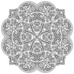 Vector abstract floral ethnic ornamental illustration