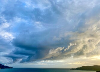 clouds over the sea