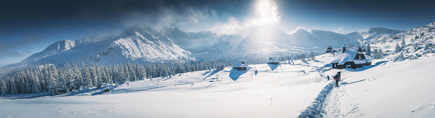 Hala Gąsienicowa - Tatry Polskie w zimie - obrazy, fototapety, plakaty