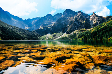 Beautiful Lake - Morskie Oko, Poland - obrazy, fototapety, plakaty