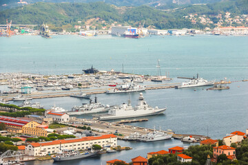 Naklejka premium La Spezia, Italy. Cityscape of La Spezia, Italy.