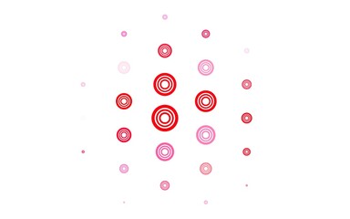 Light Pink, Red vector layout with circle shapes.