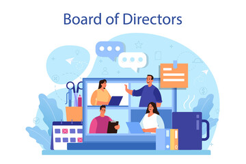 Directors board concept. Business planning and development
