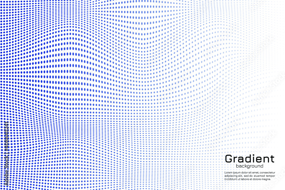 Fototapete gradient particles background. white abstract background with glowing particles. graphic design. art