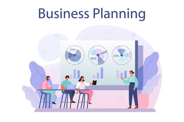 Business planning concept. Idea of business strategy. Setting a goal
