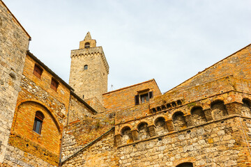 San Gimignano, Italy. Beautiful architecture of San Gimignano, small city in Toscana region.