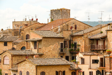 San Gimignano, Italy. Beautiful architecture of San Gimignano, small city in Toscana region.