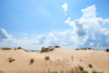 Fototapeta na wymiar Picturesque landscape of desert and blue sky