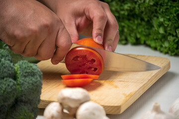 chef cooking vegetables