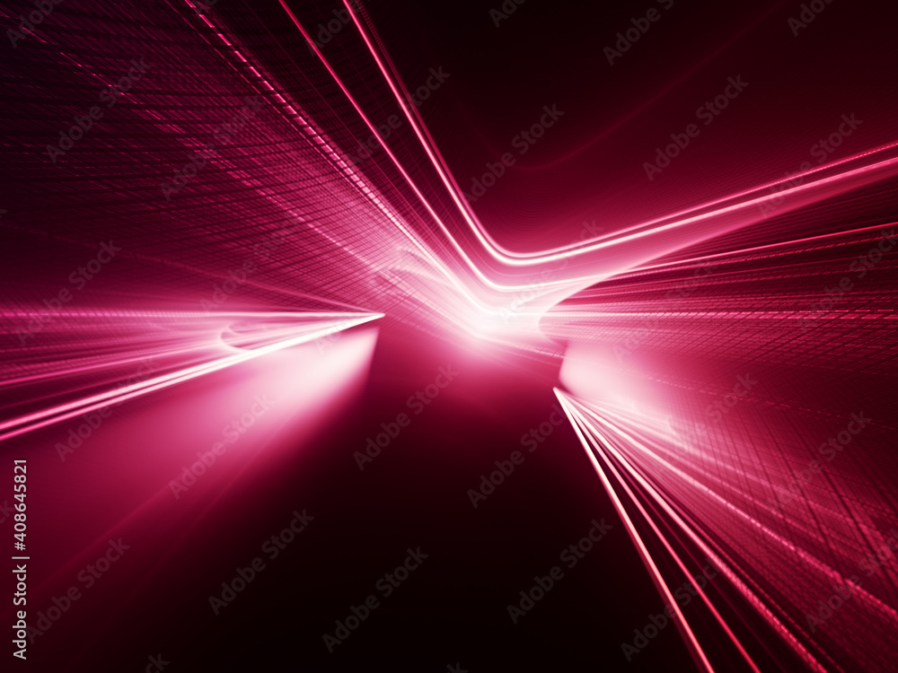 Fototapete abstract red and black background. detailed generative fractal graphics. technology and science conc