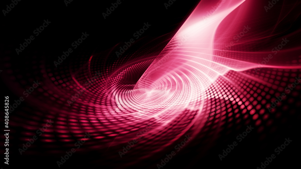 Fototapete abstract red and black background. detailed generative fractal graphics.