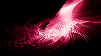 Abstract red and black background. Detailed generative fractal graphics.