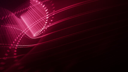 Abstract red and black background. Fractal graphics 3d illustration.